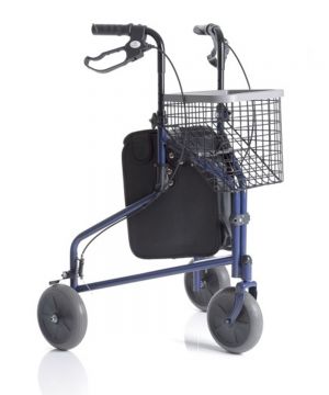 Rollator pieghevole Cryo a 3 ruote per supporto deambulazione