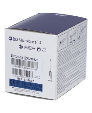 Ago Ipodermico Microlance Sterile 23g 0.6x25 mm 100 pezzi