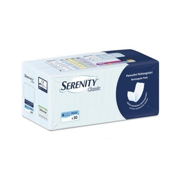 Serenity Classic Pannolone rettangolare con barriera, confezione 30pz